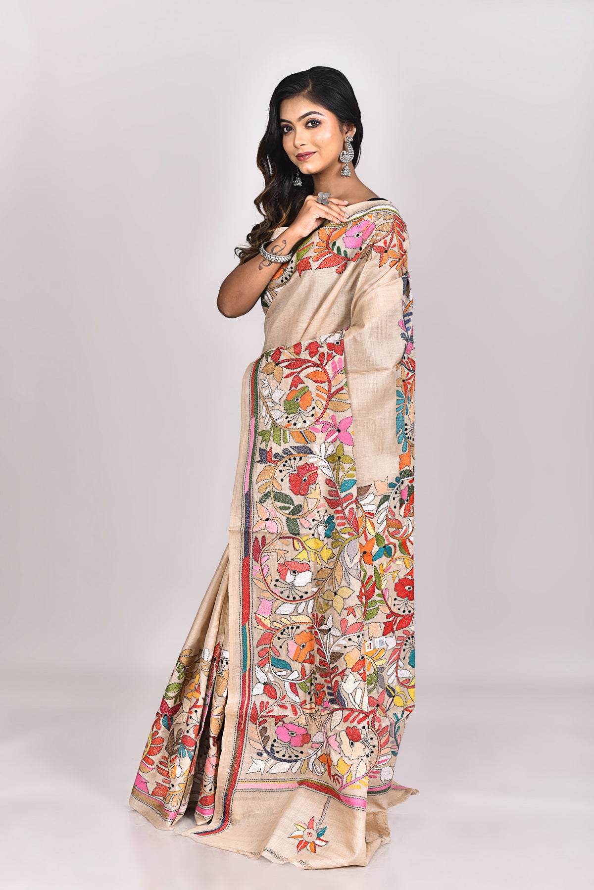 GACHI SILK KANTHA SAREE