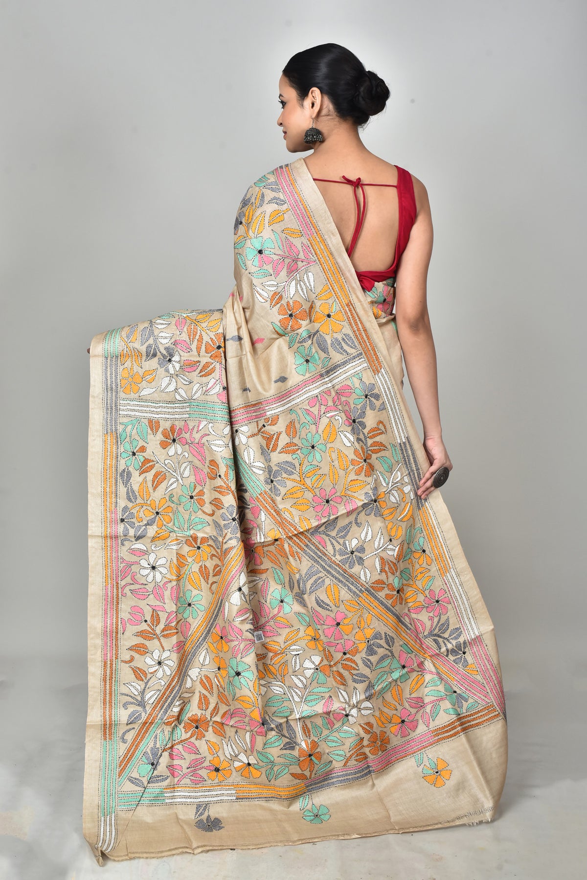 GACHI SILK KANTHA SAREE