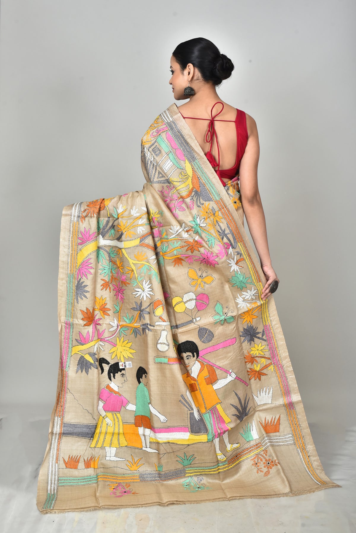 GACHI SILK KANTHA SAREE