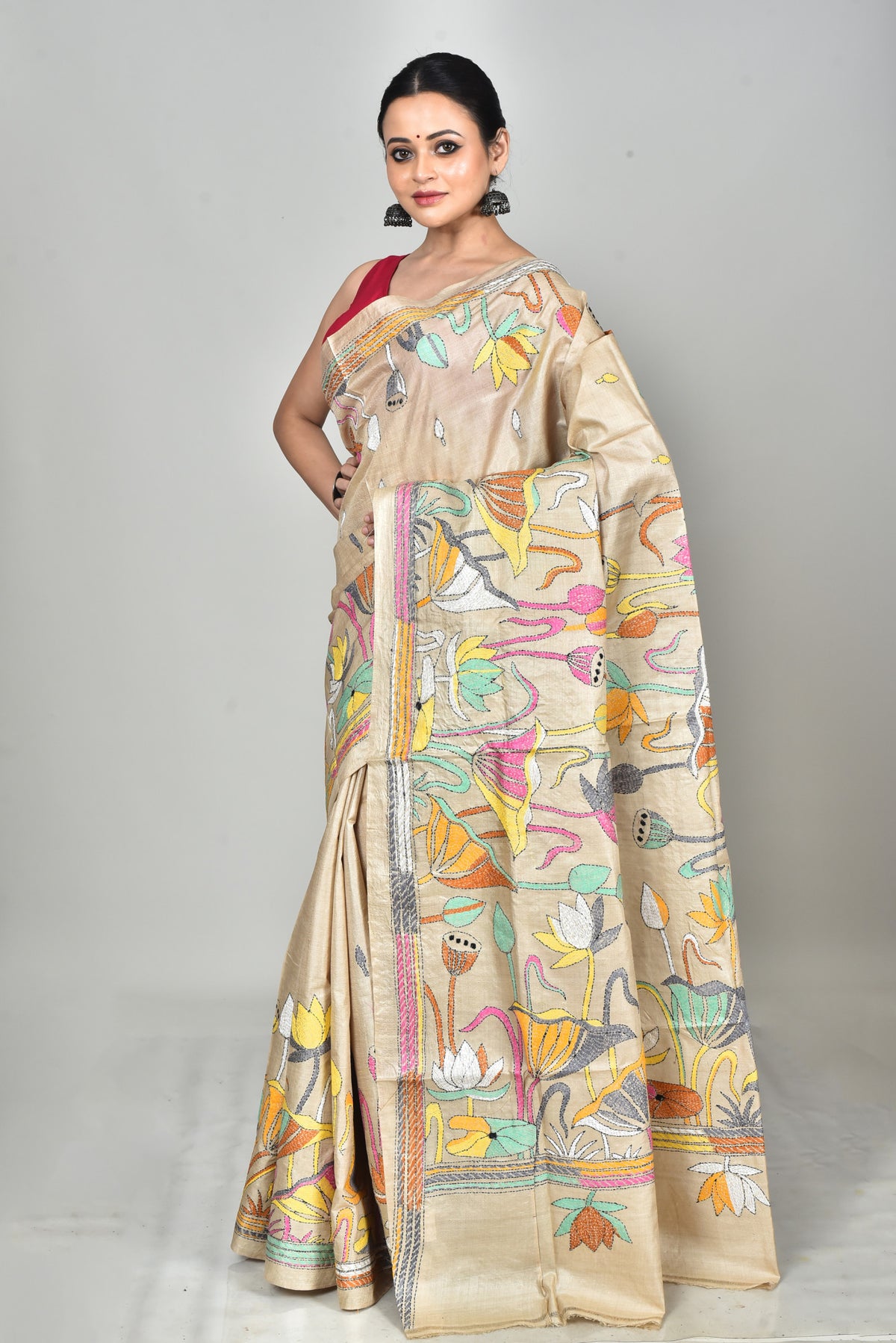 GACHI SILK KANTHA SAREE