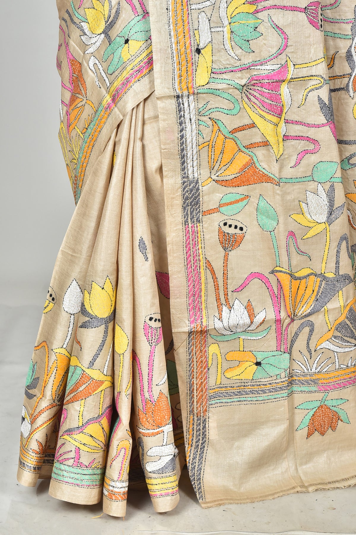 GACHI SILK KANTHA SAREE