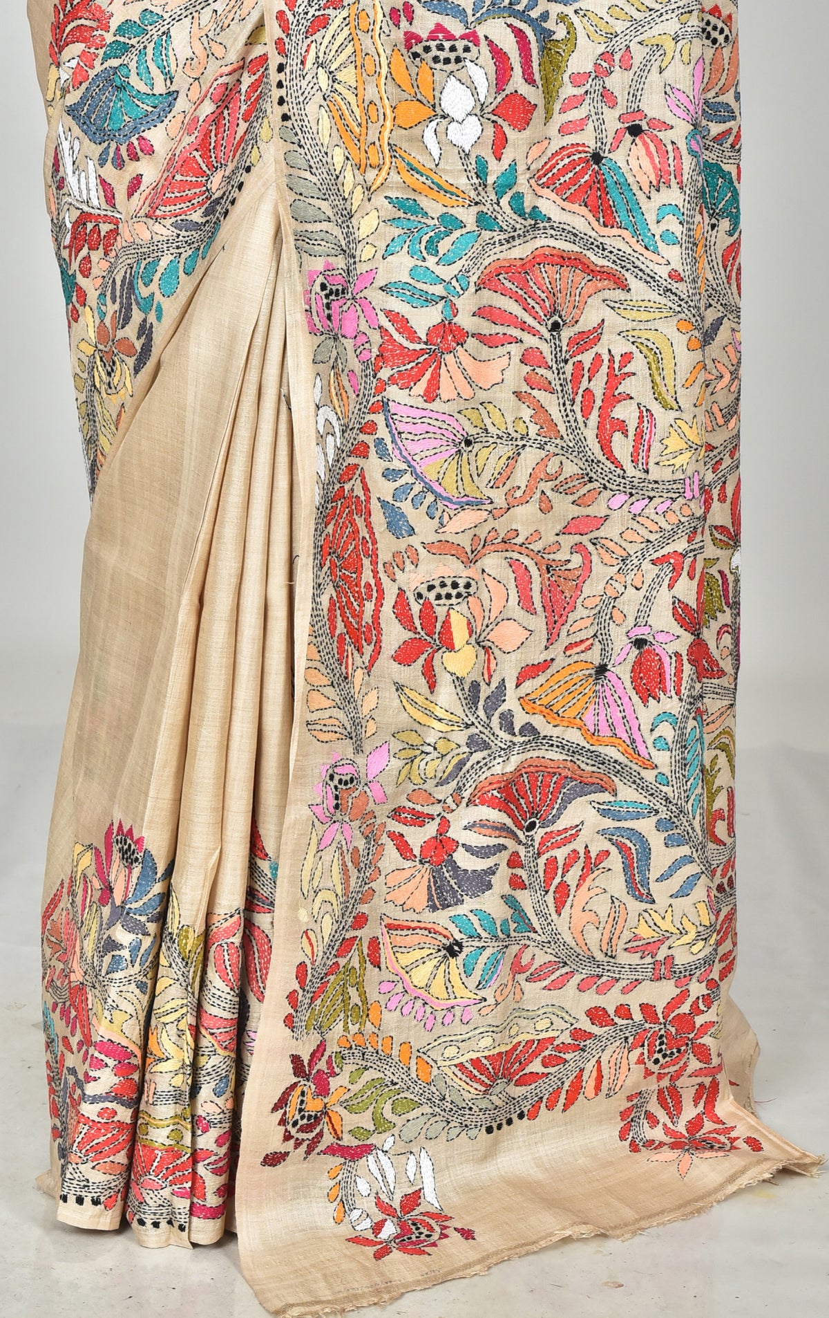 GACHI SILK KANTHA SAREE