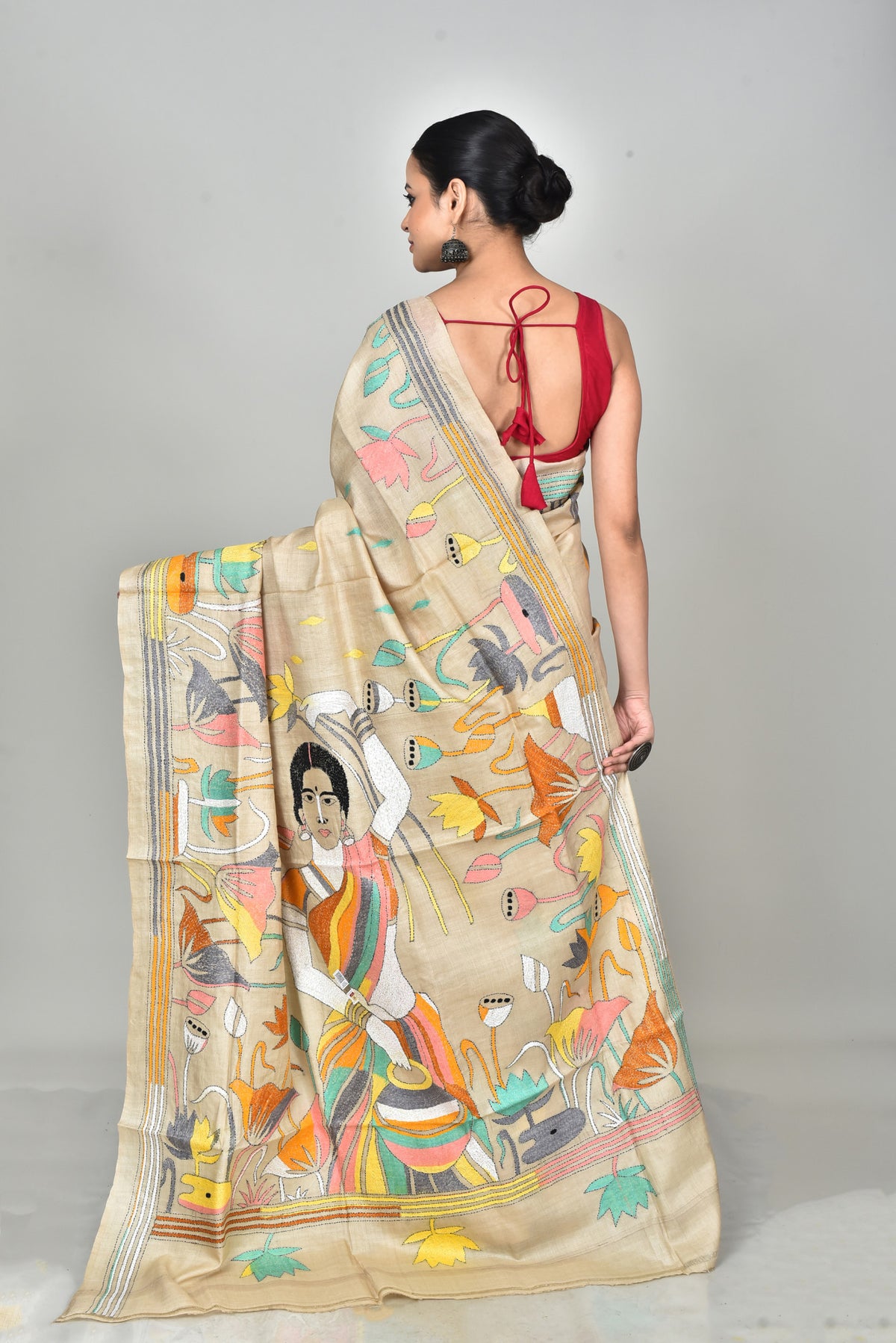 GACHI SILK KANTHA SAREE