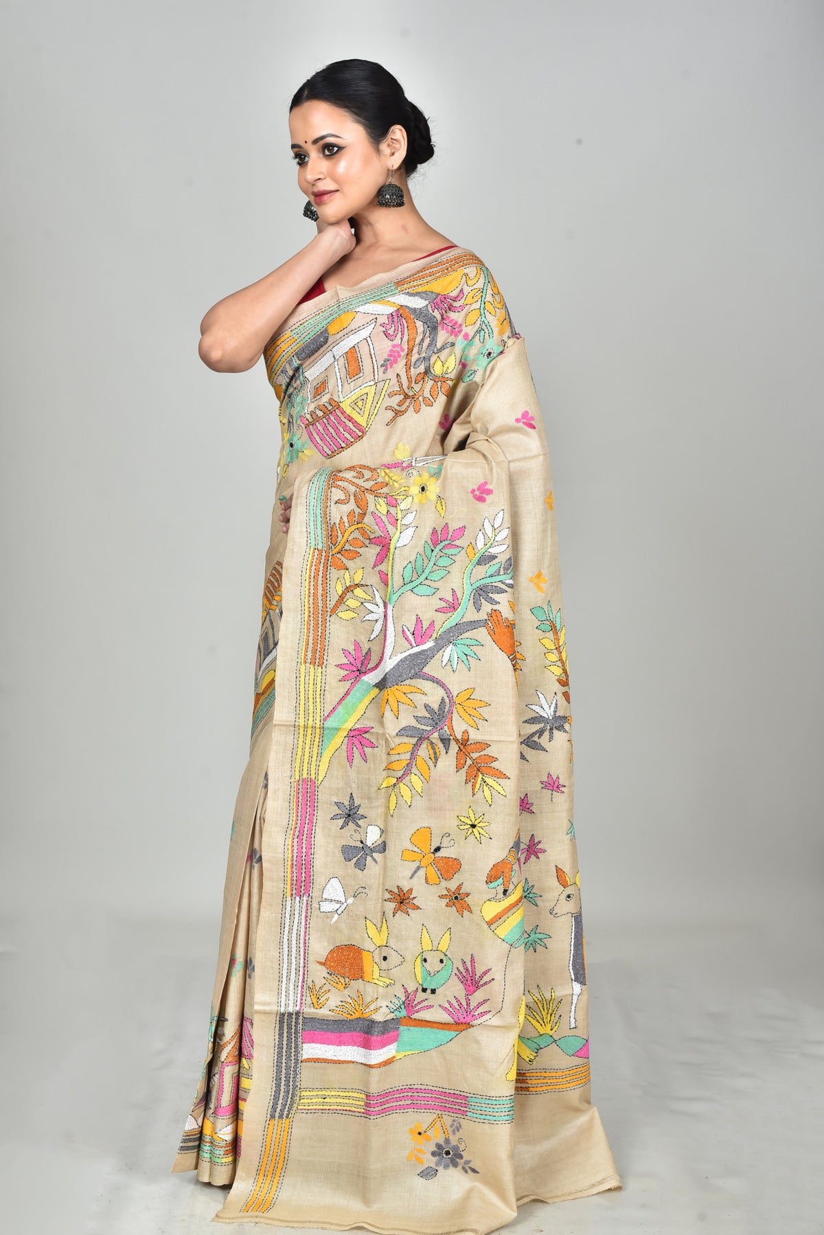 GACHI SILK KANTHA SAREE