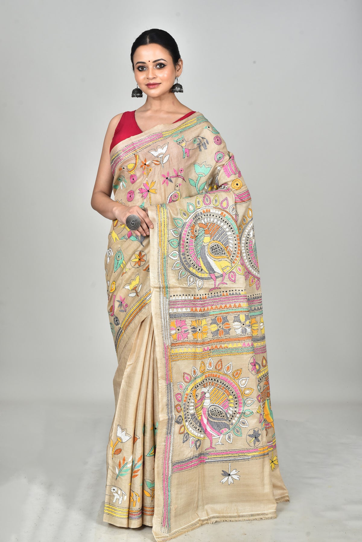 GACHI SILK KANTHA SAREE