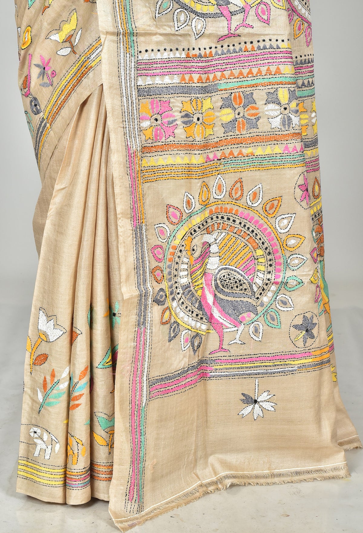 GACHI SILK KANTHA SAREE