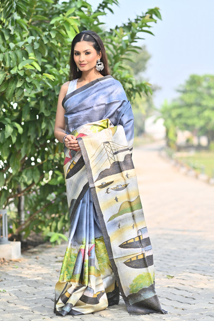 GACHI SILK KANTHA SAREE