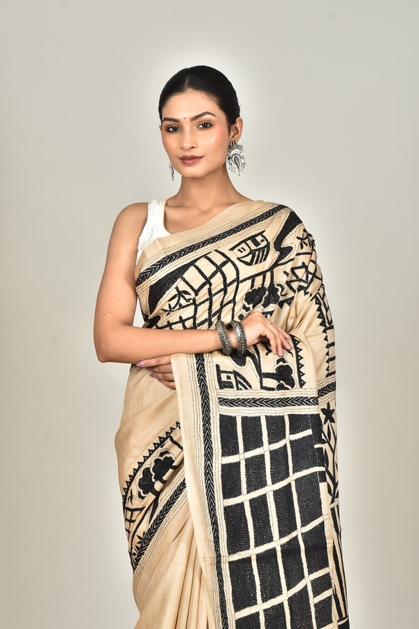 GACHI SILK KANTHA SAREE