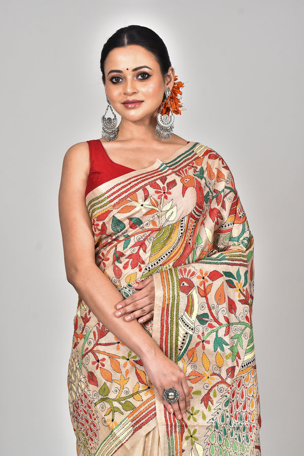 GACHI SILK KANTHA SAREE