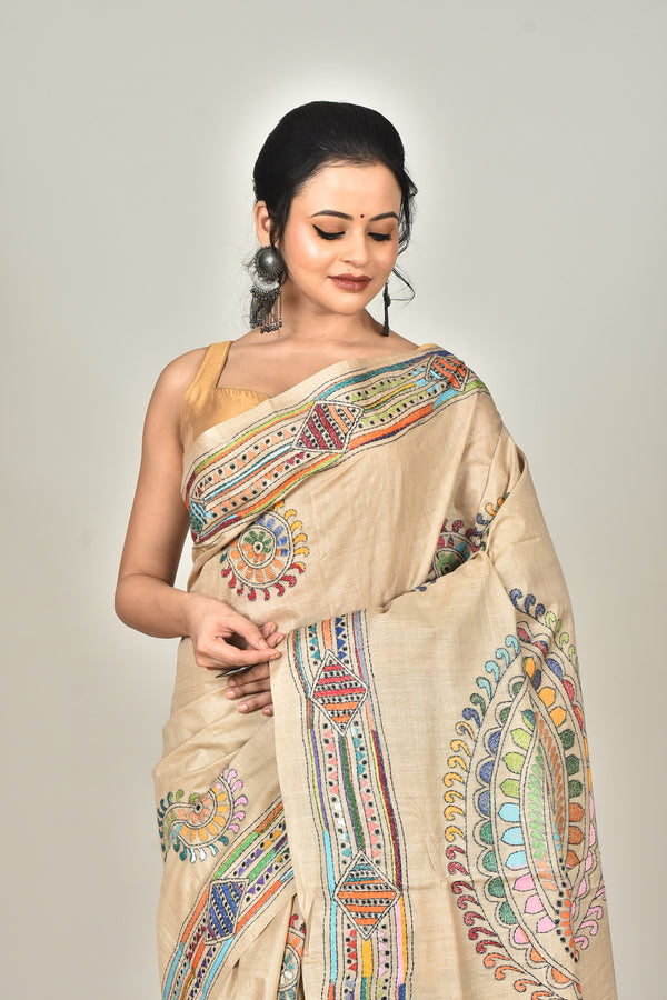 GACHI SILK KANTHA SAREE