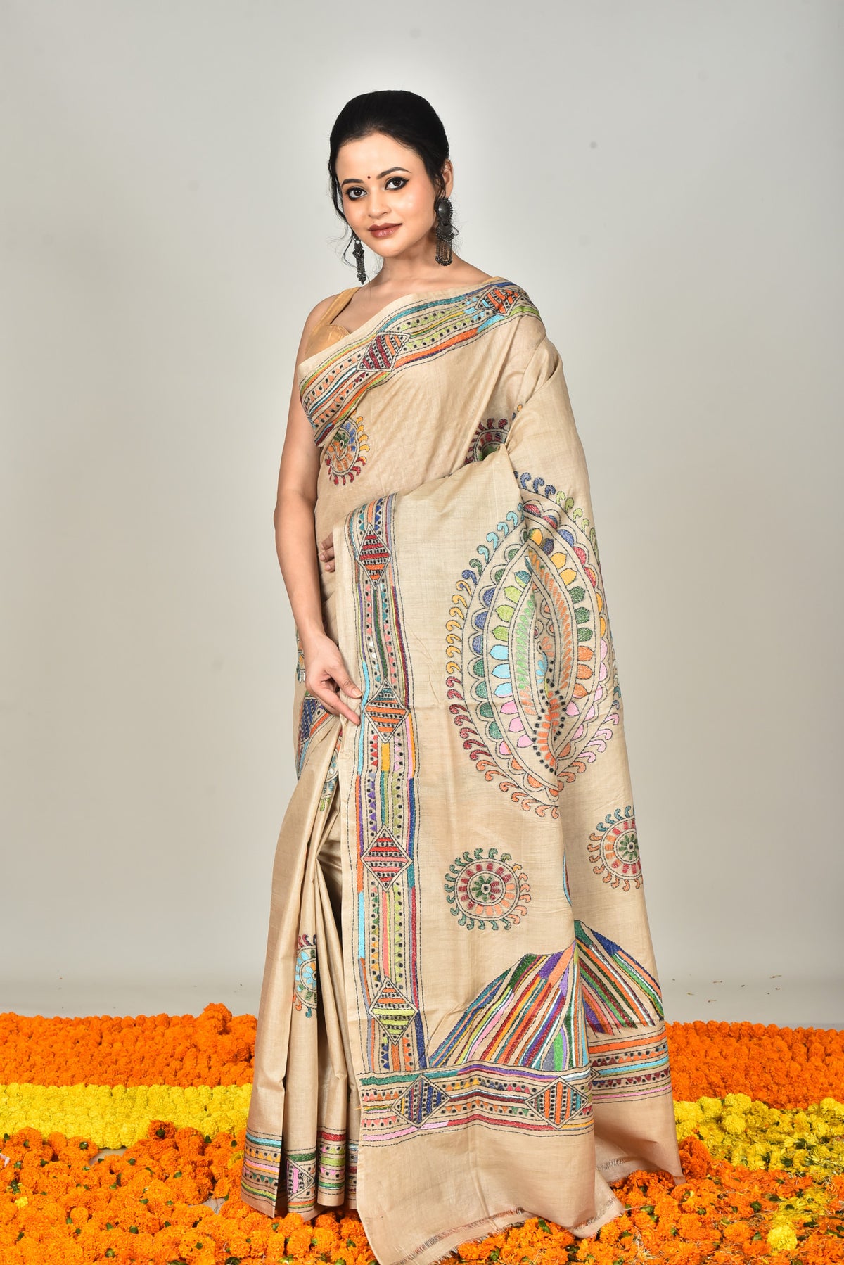 GACHI SILK KANTHA SAREE