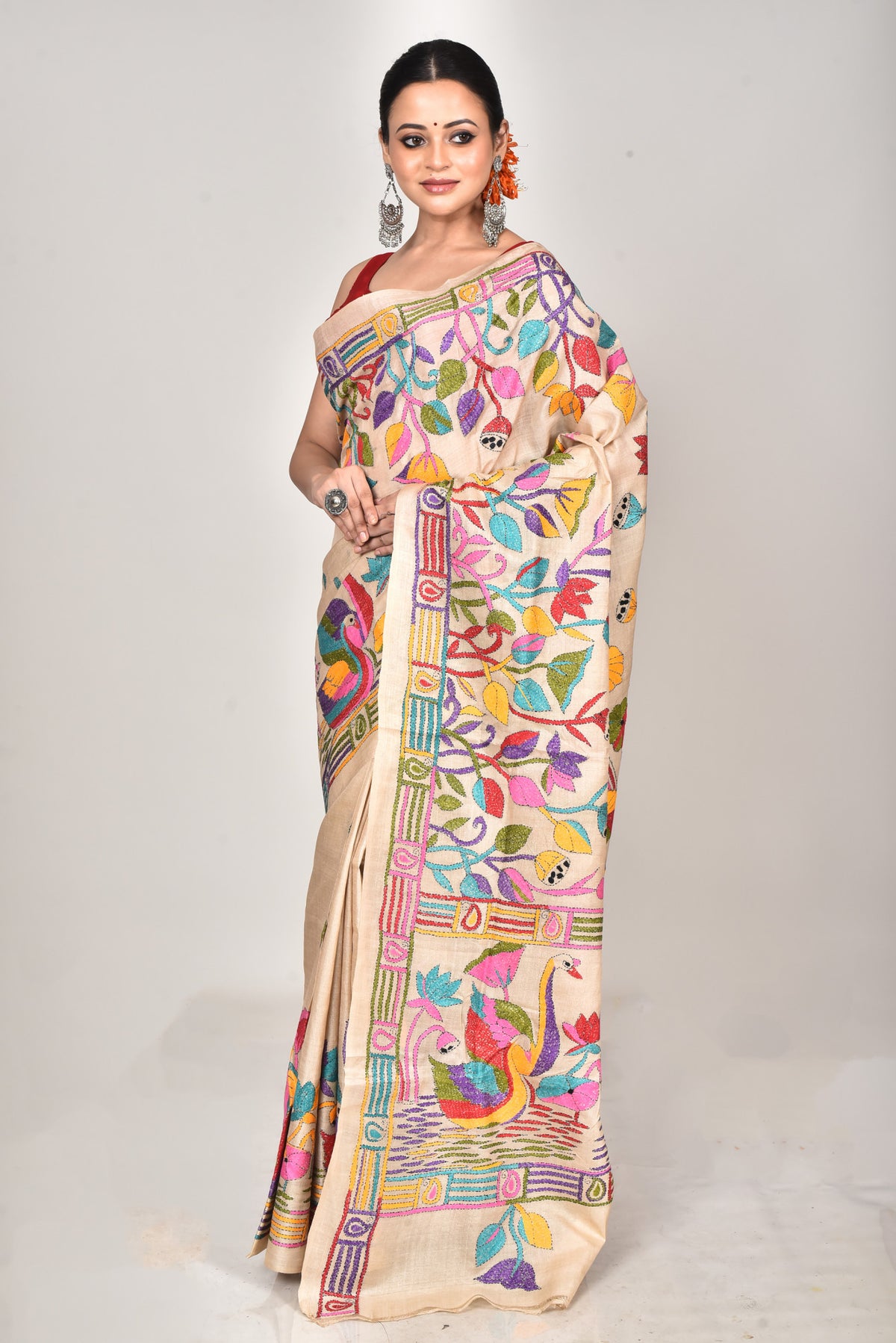 GACHI SILK KANTHA SAREE