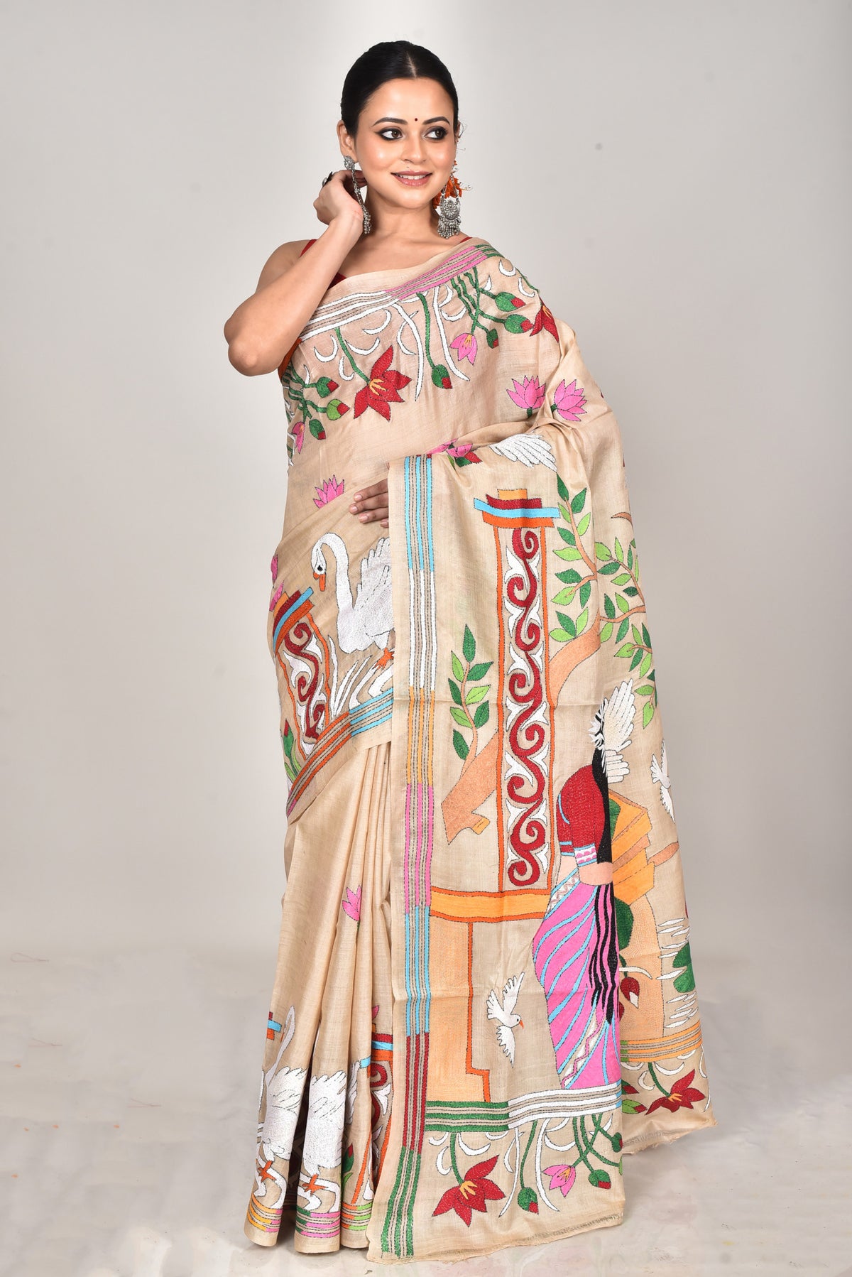 GACHI SILK KANTHA SAREE