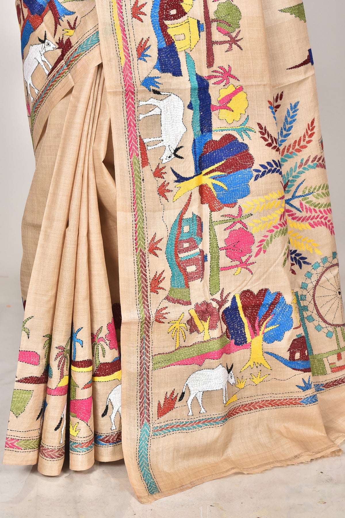 GACHI SILK KANTHA SAREE
