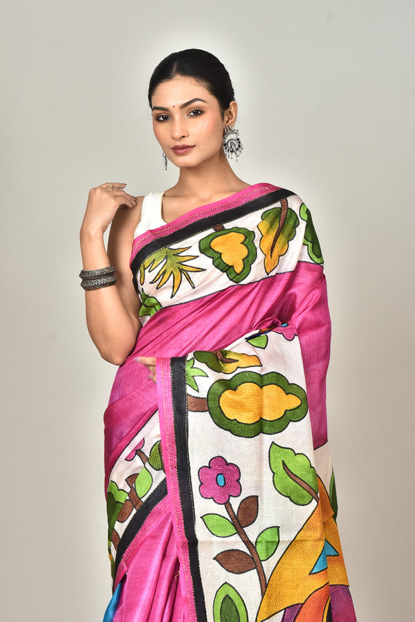 TUSSAR HANDPRINT SAREE