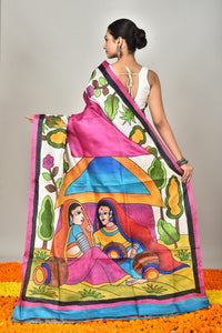 TUSSAR HANDPRINT SAREE