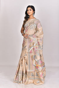 GACHI TUSSAR SILK KANTHA SAREE