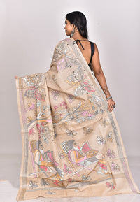 GACHI TUSSAR SILK KANTHA SAREE