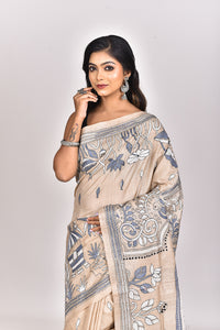 GACHI TUSSAR SILK KANTHA SAREE