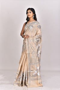 GACHI TUSSAR SILK KANTHA SAREE