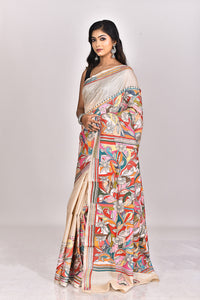 GACHI TUSSAR SILK KANTHA SAREE