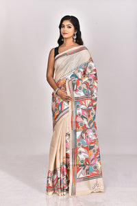 GACHI TUSSAR SILK KANTHA SAREE