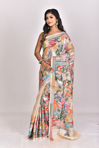 GACHI TUSSAR SILK KANTHA SAREE