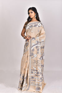 GACHI TUSSAR SILK KANTHA SAREE