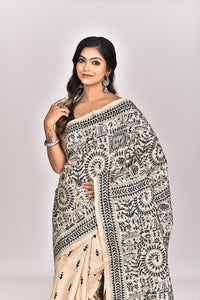 GACHI TUSSAR SILK KANTHA SAREE
