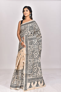 GACHI TUSSAR SILK KANTHA SAREE