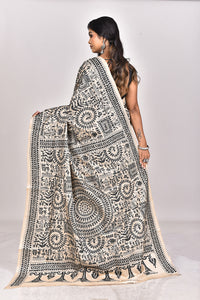 GACHI TUSSAR SILK KANTHA SAREE