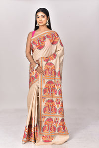 GACHI TUSSAR SILK KANTHA SAREE