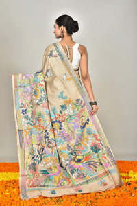 GACHI TUSSAR SILK KANTHA SAREE