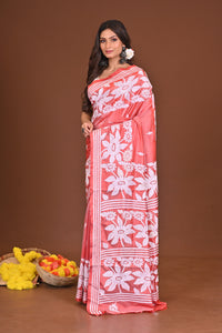 GOLAPKANON BLENDED SILK KANTHA SAREE