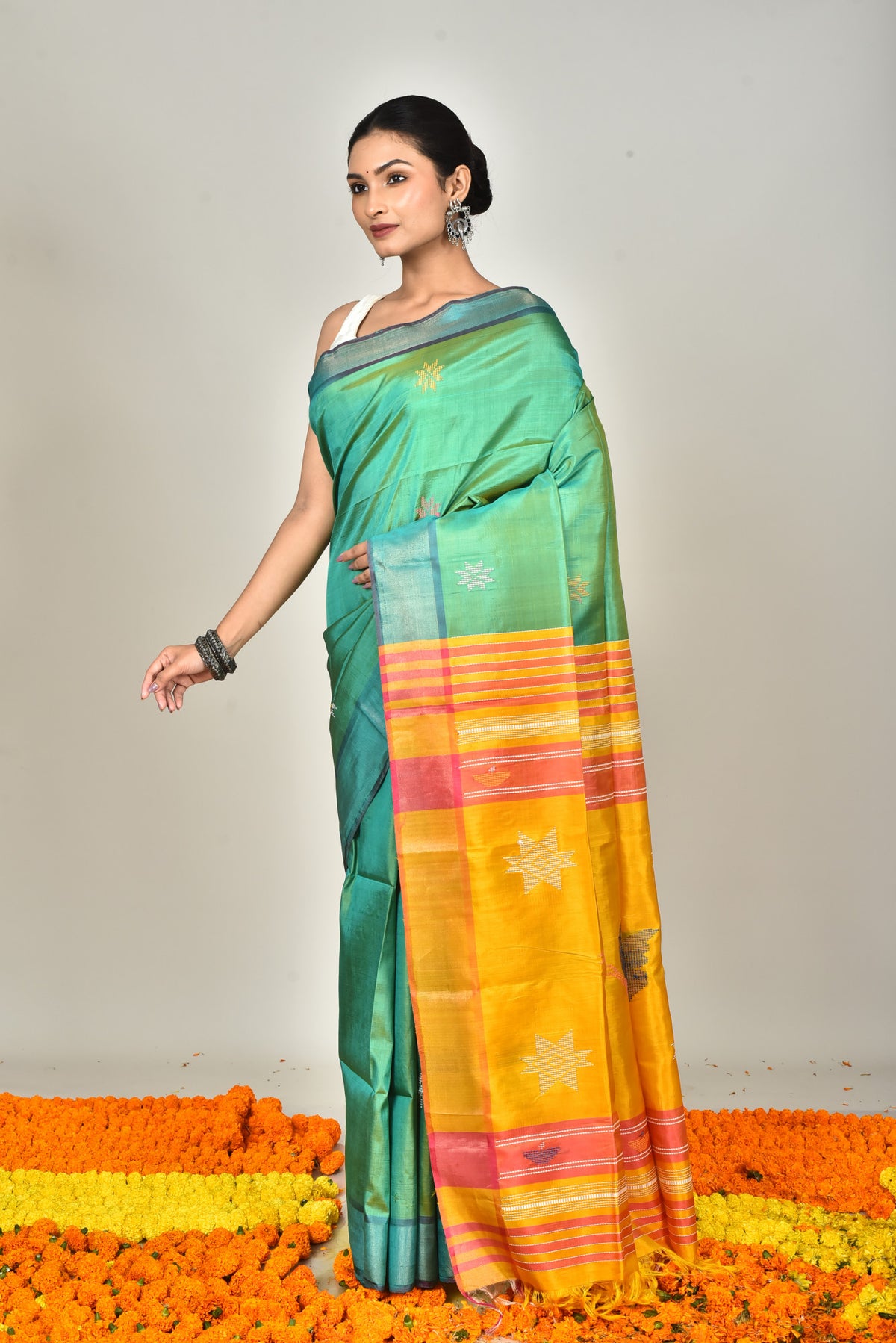 HANDLOOM JARI PAR GALANI SAREE