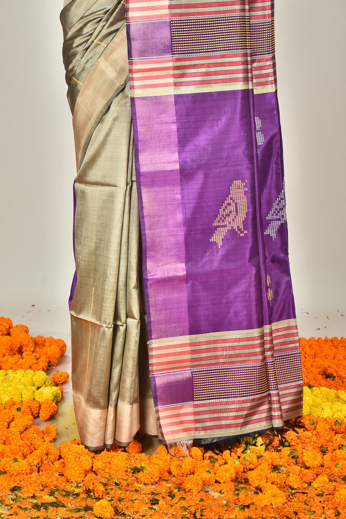 HANDLOOM JARI PAR GALANI SAREE