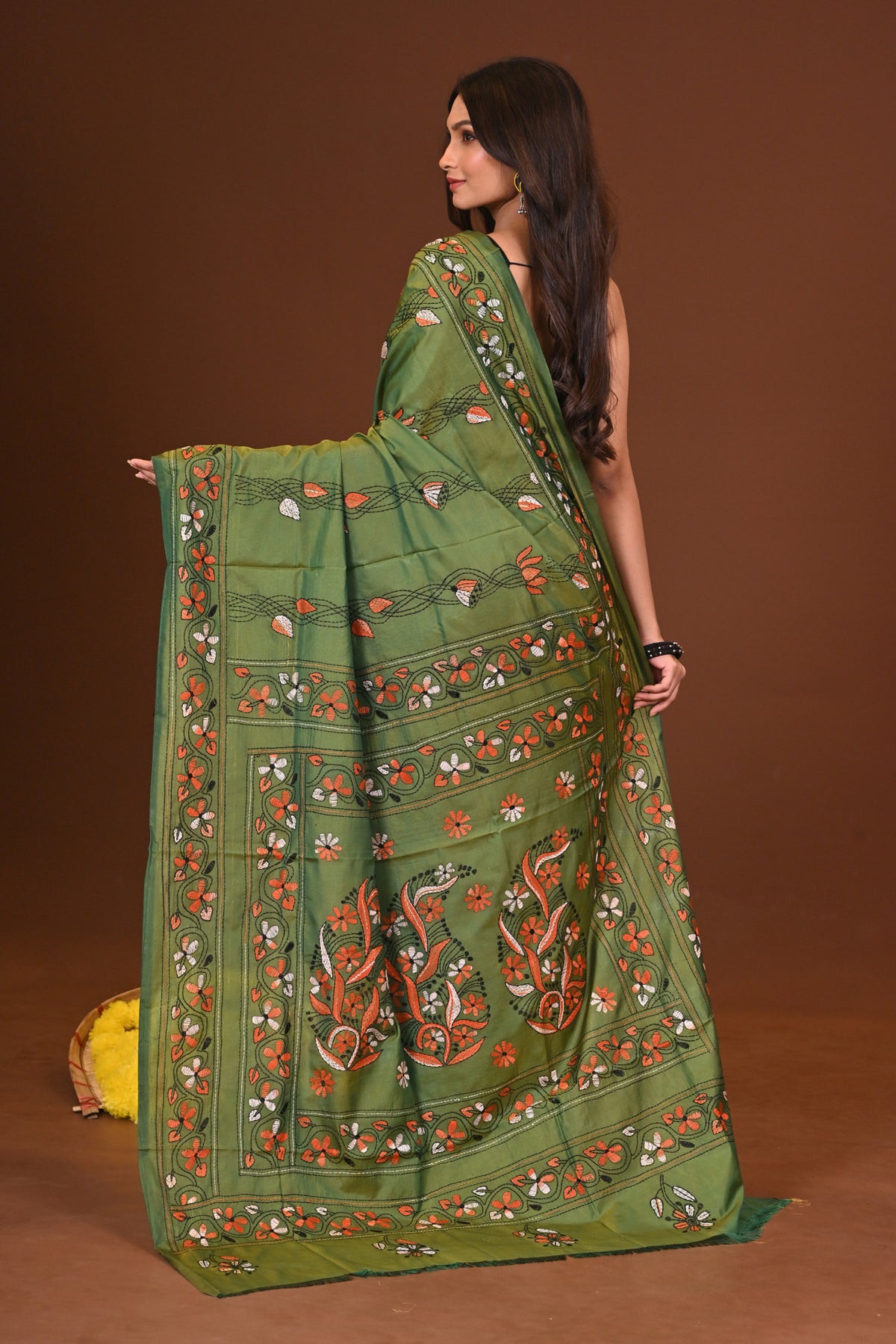 HARINI BLENDED SILK KANTHA SAREE