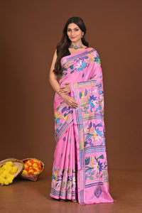 TRIPURASUNDARI BLENDED SILK KANTHA SAREE