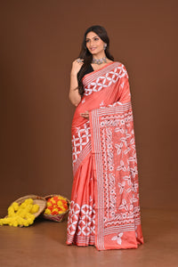 PRATYANGIRA BLENDED SILK KANTHA SAREE