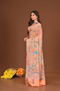JAGATJANANI BLENDED SILK KANTHA SAREE