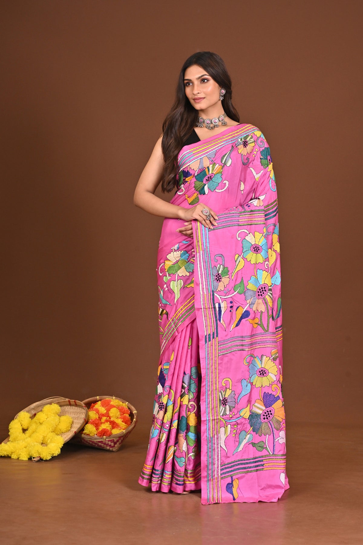 MOHINI BLENDED SILK KANTHA SAREE
