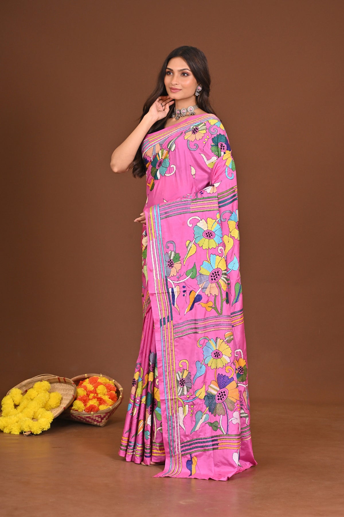 MOHINI BLENDED SILK KANTHA SAREE