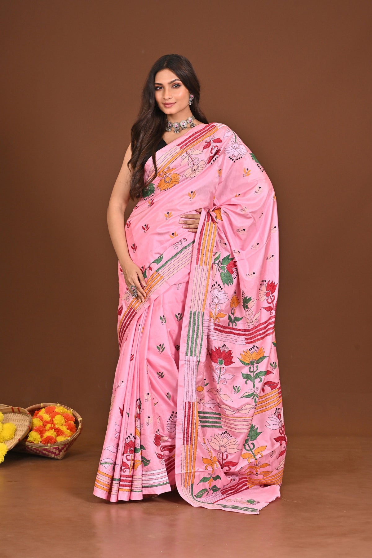 MANGALA BLENDED SILK KANTHA SAREE
