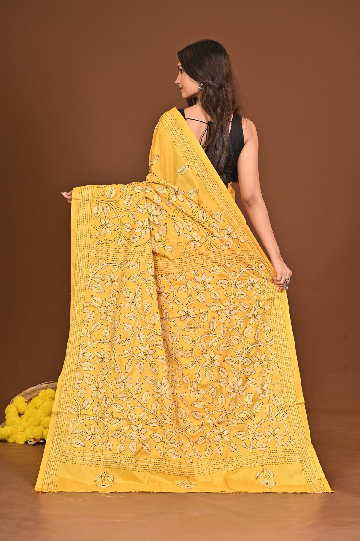 VIJAYA BLENDED SILK KANTHA SAREE