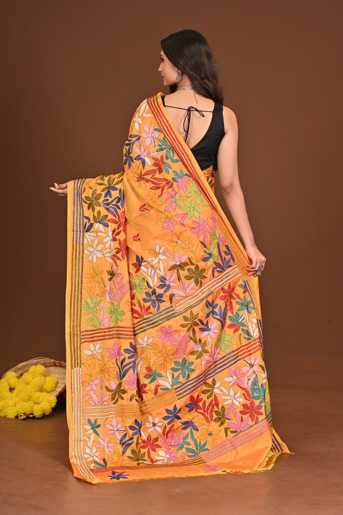 KAISHORI BLENDED SILK KANTHA SAREE