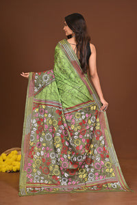 KUSHMANDA  BLENDED SILK KANTHA SAREE