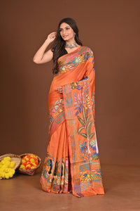 MAHESHVARI  BLENDED SILK KANTHA SAREE