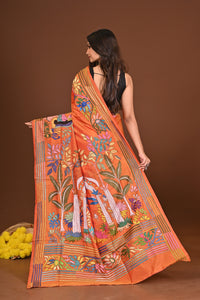 MAHESHVARI  BLENDED SILK KANTHA SAREE
