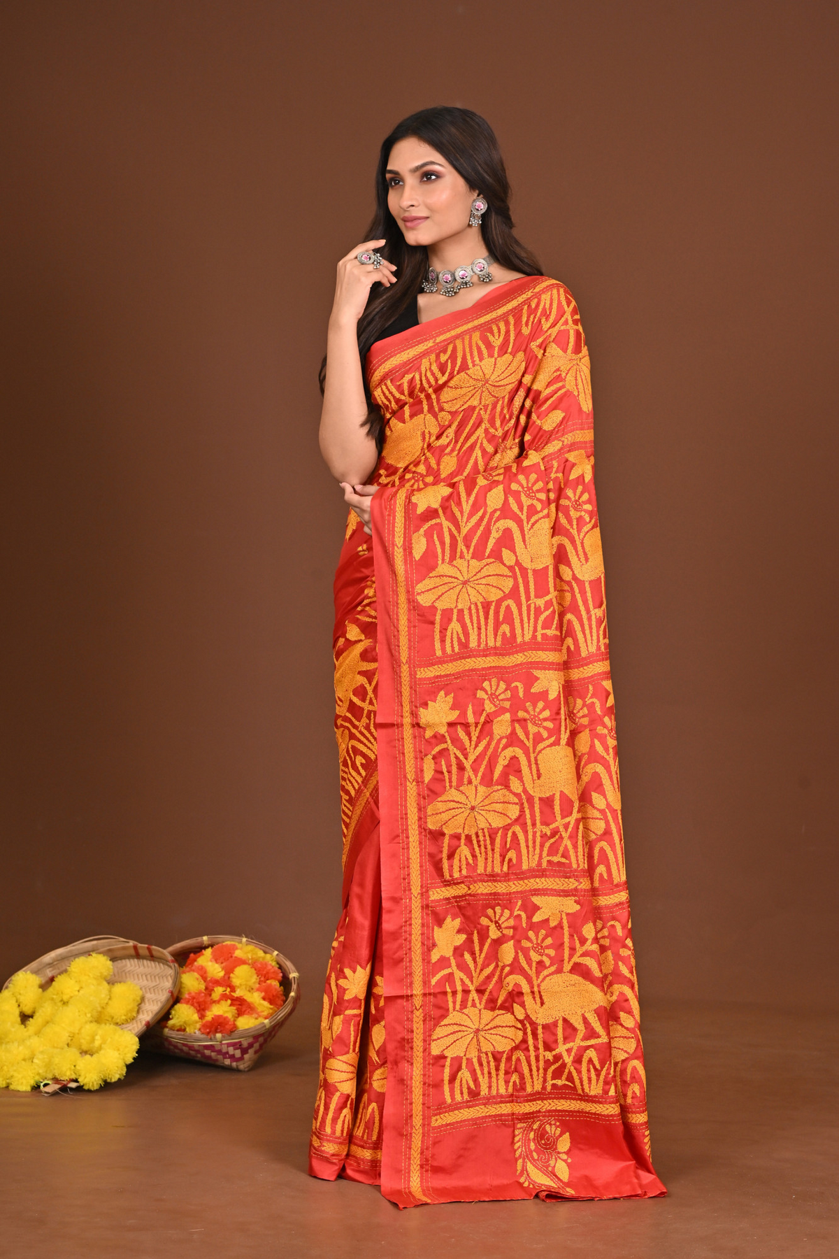 KATYAYANI BLENDED SILK KANTHA SAREE