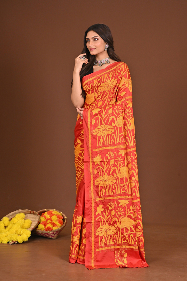 KATYAYANI BLENDED SILK KANTHA SAREE